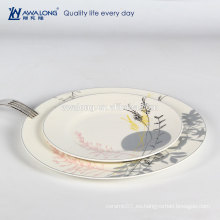 Chino Tradicional tintas pirctures cena placa conjunto Hueso china Cerámica cena platos conjunto